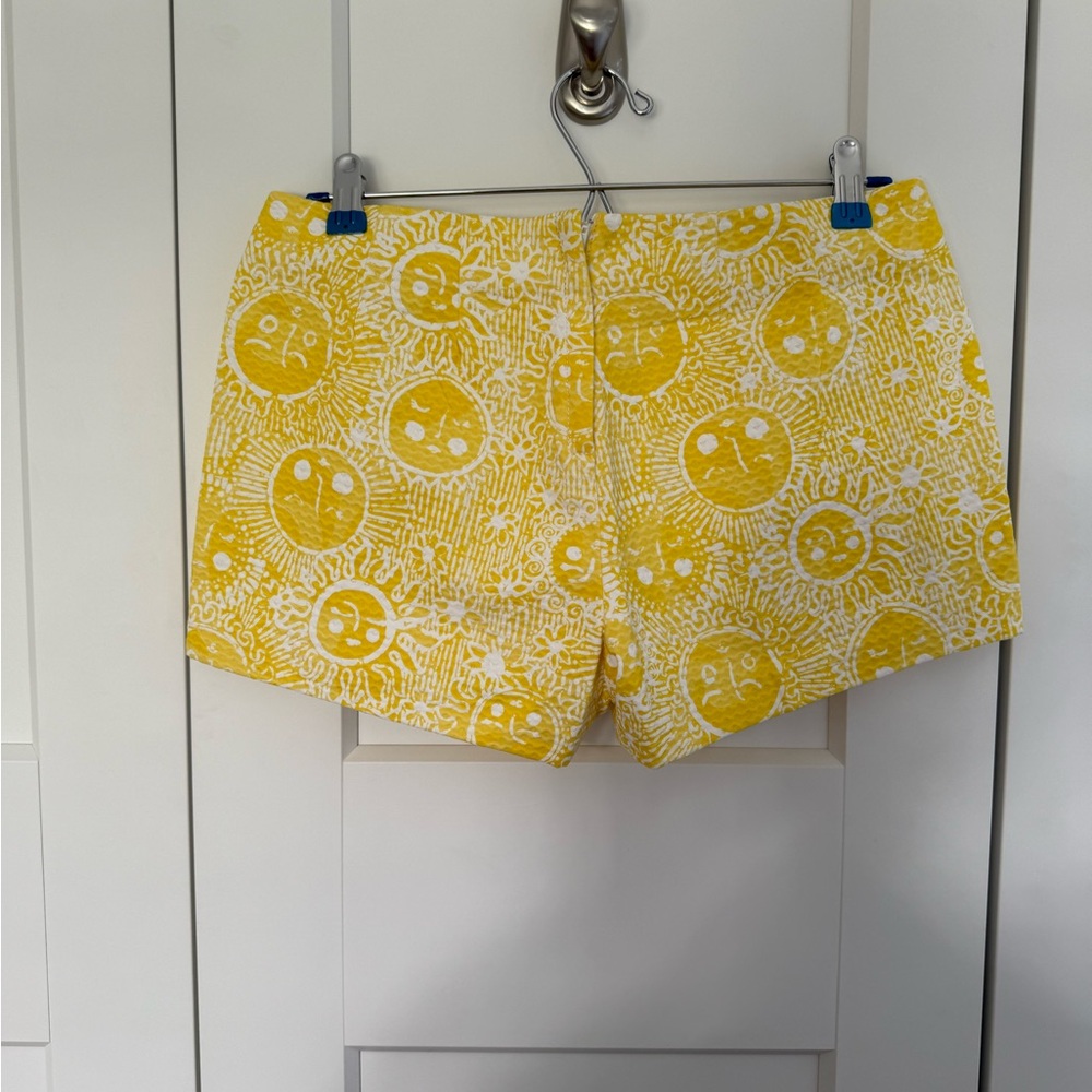 Lilly Pulitzer Yellow Sunglow High Waist Shorts - Picture 2 of 4
